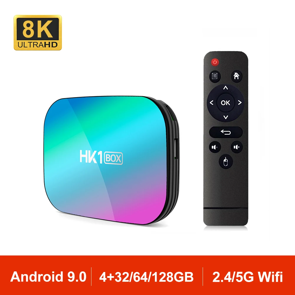Приставка Смарт ТВ HK1 Android 9 0 Amlogic S905X3 2 4 ГГц/телефон двойной Wi Fi AC BT4.0 LAN 1000M 8K