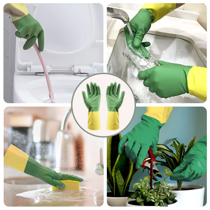 fire retardant coveralls Female Waterproof  Rubber Latex Dishwashing Gloves Household Chores Kitchen Durable Cleaning Housework Chores Dishwashing Tools chlorine gas respirator
