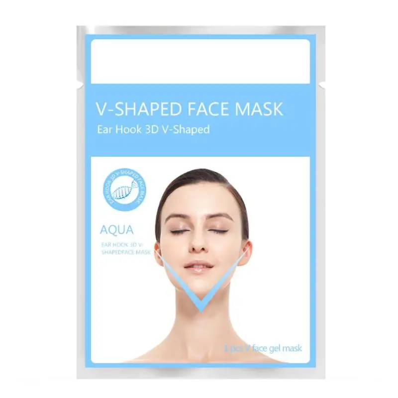 4D Double V Shaped Face Mask Lifting Slimming Thin Face Slim Mask Gel Mask Face Lift Tools Hanging Ear Women Face Mask Treatment