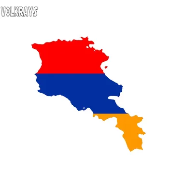 

Volkrays Personality Car Sticker Armenia Flag Accessories Reflective Waterproof Cover Scratches Sunscreen Vinyl Decal,5cm*12cm