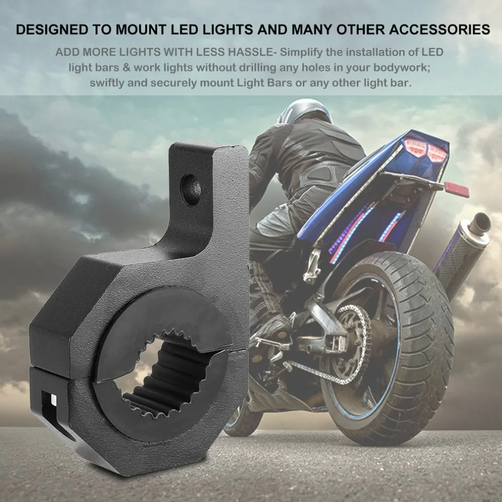 Motorcycle Auxiliary Lamp Modified Mount Bracket Kit Off-Road Indicator Light Holder Tube Clamp for Wrangler 20-35mm