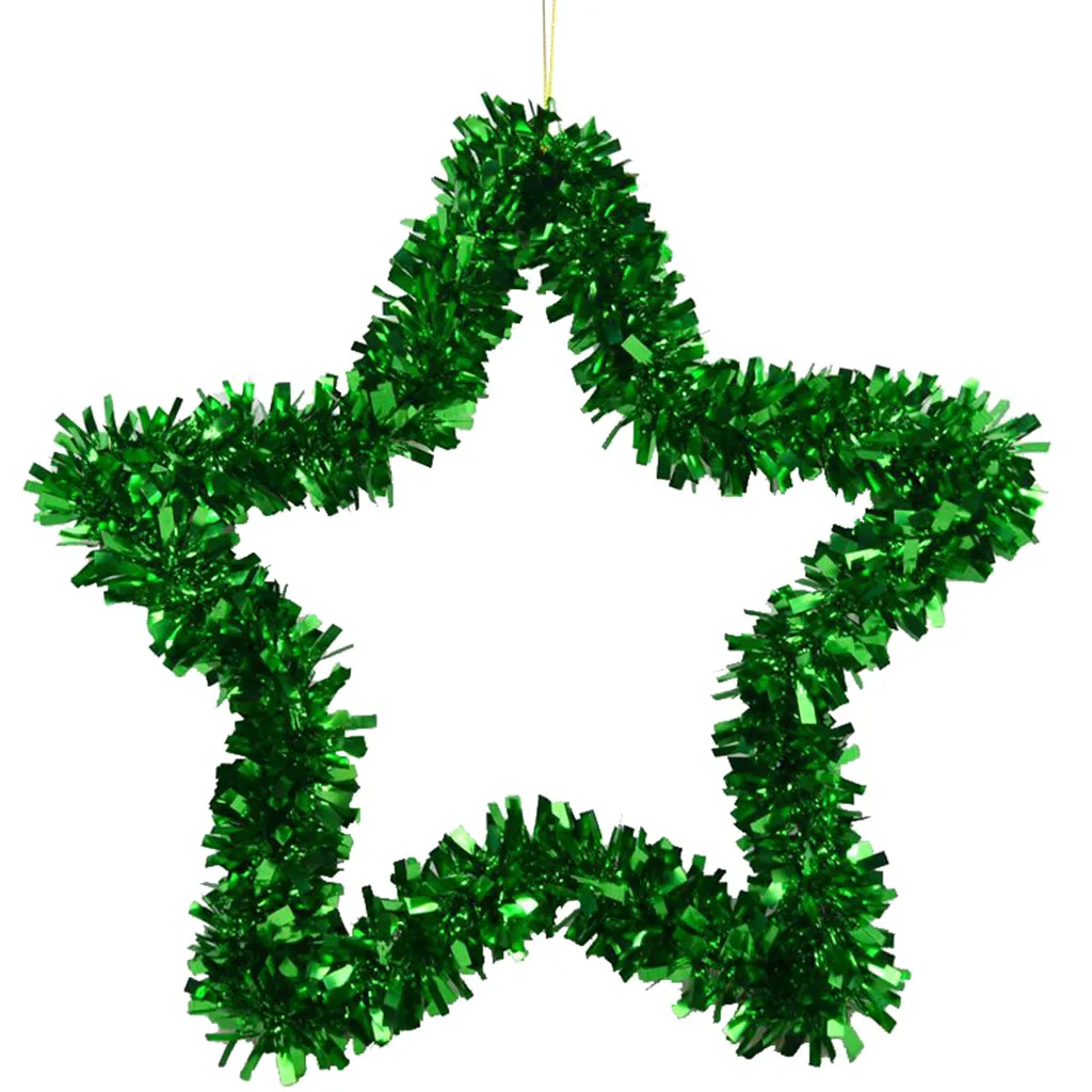 D christmas decorations for home Shining Christmas Wreath Ornament Wall Hanging Decorations Pendant Party Festival gift tags - Цвет: D