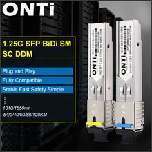 Ethernet ótico da fibra do único modo gigabit do módulo do transceptor do conector do sc de 1.25g bidi sfp compatível com interruptor de cisco 5