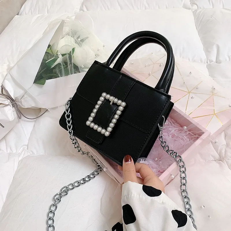 

Luxury Handbags Women Bags Designer Pearl Decoration Small Tote Chains Purse For Girl Designer Bags Famous Brand Women Bags 2019