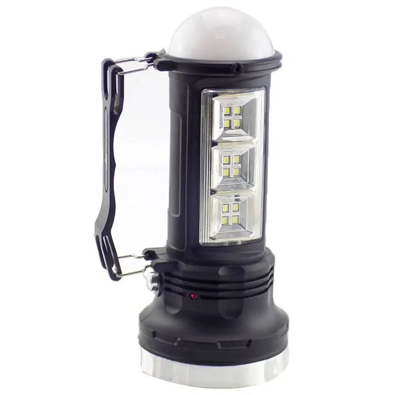

Portable Led Flashlight Solar Power Rechargeable Built-In Battery Torch Hand Lamp Lantern Lights For Hiking Fishing Camping Eu P