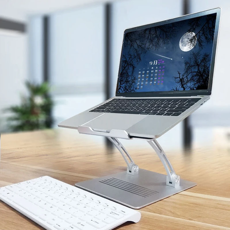 

Aluminum Alloy Foldable Laptop Stand Bracket Hollow Heat Dissipation Holder for Notebook SD998