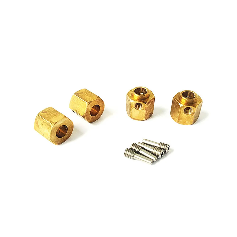 

4pcs Brass 12mm Hex Wheel Hub Extended Adapter Lengthened Combiner for 1/10 Traxxas TRX4 Defender RC Car Accessories
