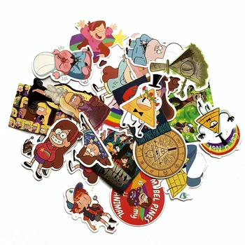 

26Pcs/lot Funny Anime Gravity Falls Sticker For Car Laptop Luggage Skateboard Motorcycle Decal Kids Toy Sticker