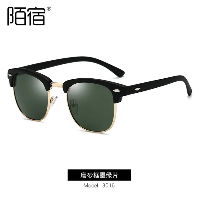 Polarized Sunglasses Men Women RB3016 Brand Design Eye Sun Glasses Women Semi Rimless Classic Men Sunglasses Oculos De Sol UV400 C7