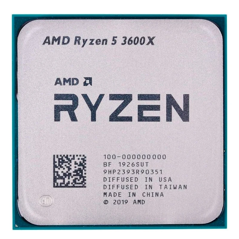 good cpu AMD Ryzen 5 3600X R5 3600X 3.8GHz Six-Core Twelve-Thread CPU Processor 7NM 95W L3=32M 100-000000022 Socket AM4 best processor for laptop