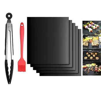 

BBQ Grill Mat Set of 5, Non-stick Barbecue Grill & Baking Mats for Baking 425D