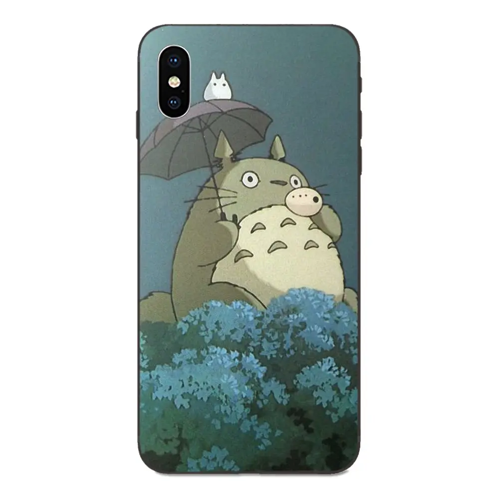 as picture Мягкий TPU мобильный для Apple IPhone X XS Max XR 4 4s 5 5S SE 6 6S 7 8 Plus Totoro Studio Ghibli - Цвет: as picture