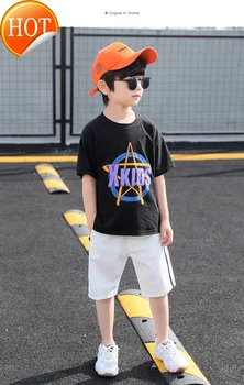 

Boy's Short-Sleeved T-shirt Summer New Children's Loose Top Printed Half Sleeve Shirt Fashion