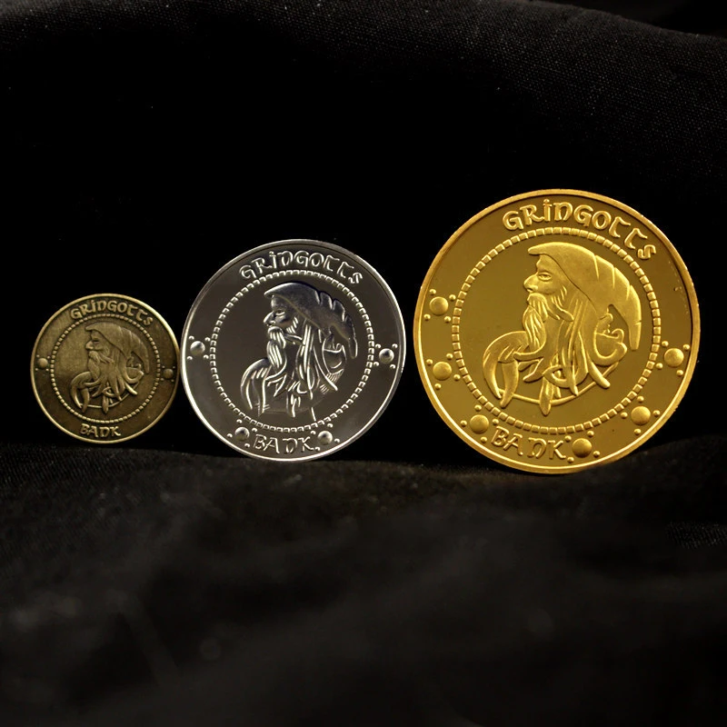 

Harry College Badge Gryffindor Gold Coin hobby Collective Coin cosplay Props Gringottsed Coin Gold Galleon Sorcerer christmas