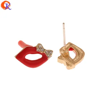 

Cordial Design 50Pcs 10*15MM Jewelry Accessories/Earrings Stud/Paint Effect/Lip Shape/Hand Made/DIY Making/Earring Findings