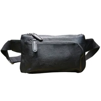 

Men's Waist Bag 2020 New Leather Men's Chest Bag Men Backpack Diagonal Casual Mobile Phone Small Bag