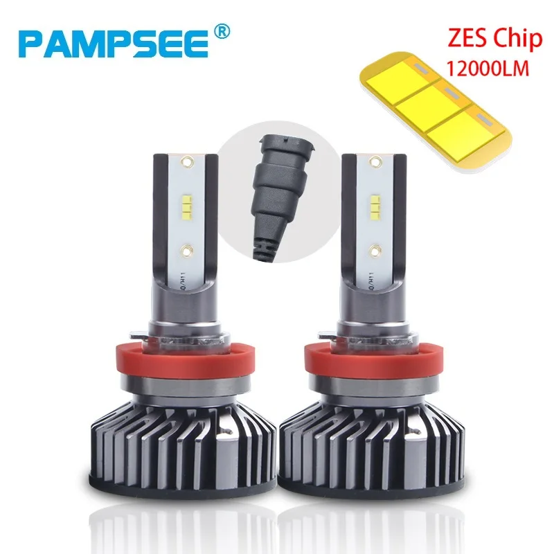 

PAMPSEE 2Pcs H1 H4 H11 H7 LED H4 bulb With Lumileds ZES Chips 12000LM For Car Headlight Auto lampada Light 9005 HB3 LED 9006