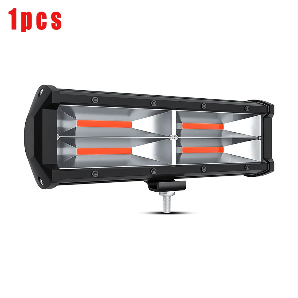 

1pc/2pcs 9 Inches 9V-30V 144W Car SUV Off-road Vehicle LED Work Light Bar Strip Spotlight 6000K Red ATV AWD Work Light