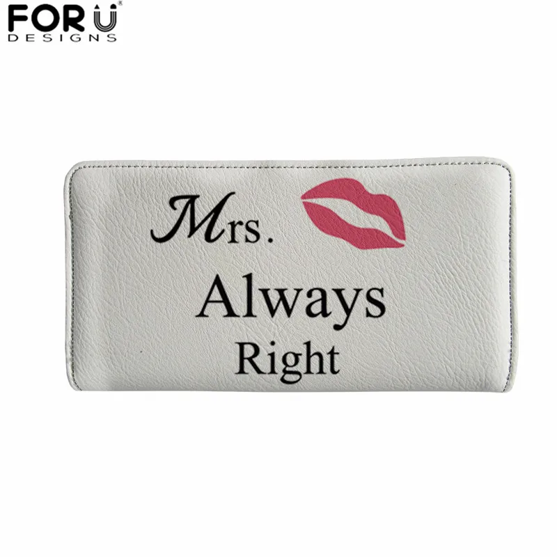 FORUDESIGNS/индивидуальный дизайнер MR. MRS печать высокого качества Женский кошелек из искусственной кожи Длинный кошелек повседневная женская сумка для кредитных карт - Цвет: L3851Z21