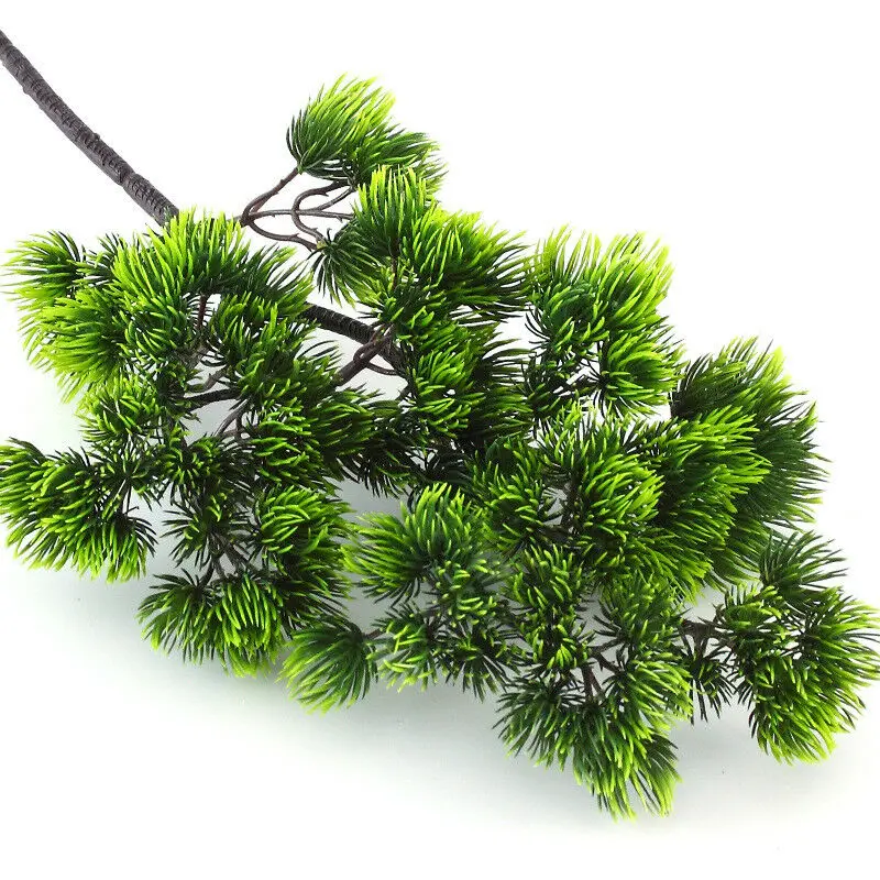 Artificial Plants Small Tree Leaf Pine Needle Branch Decoration Garden 42cm