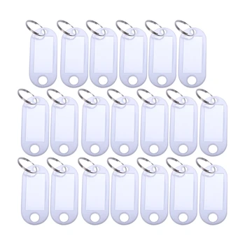 

white portable plastic key fob key tag ID labels 20 pieces