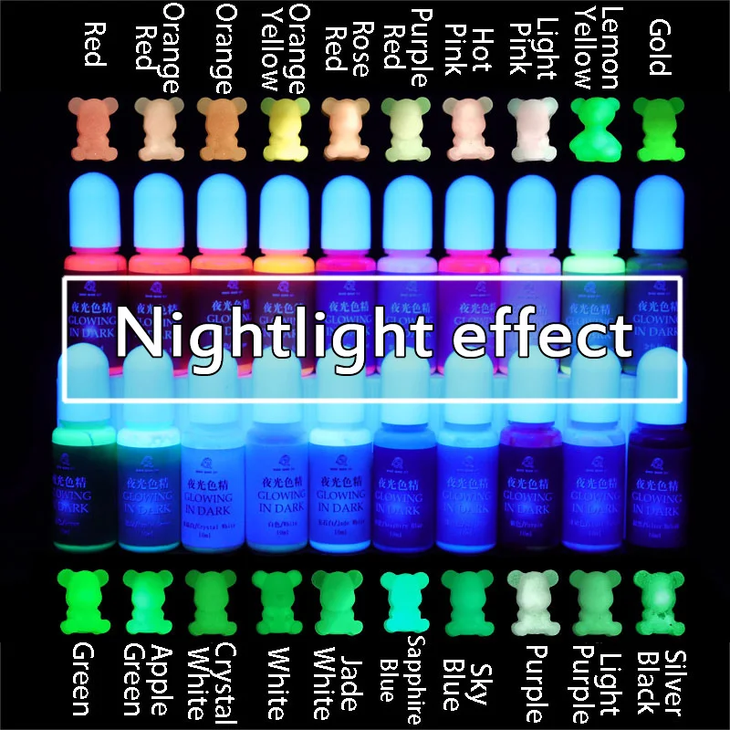 

10 Pcs/set Luminous High Concentration Epoxy UV Resin Coloring Dye Colorant Pigment Handmade DIY Jewelry Making Accessories