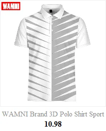 WAMNI Tennis Fashion Polo 3D рубашка Спортивная рубашка с отворотами плюс размер брендовые футболки-поло одежда футболки Топы Прямая поставка