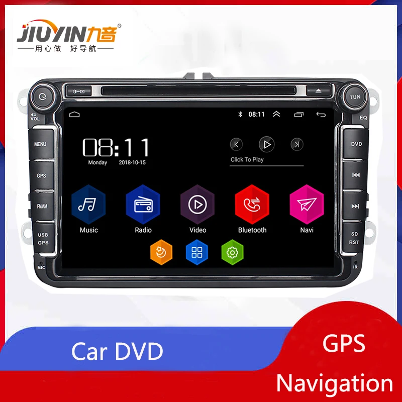 Cheap JIUYIN Android 8.1 Radio Car DVD GPS Navigation Quad Core For Skoda POLO GOLF 5 6 PASSAT TIGUAN TOURAN Caddy Multimidia 0
