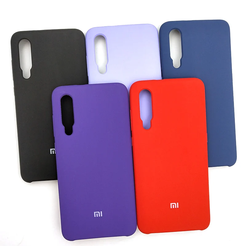 mobile phone pouch for ladies Mi 9 Case Original Xiaomi Mi9 Silky Soft-Touch Finish Case Back Liquid Silicone Protective Cover For Xiaomi Mi 9 6.39" With Logo pouch mobile