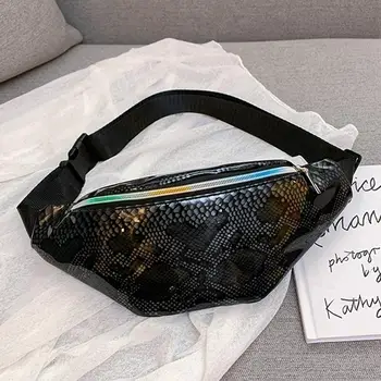 

Women Serpentine Fanny Pack Ladies New Fashion Waist Belt Bag Messenger Bag Chest Bag 9.24