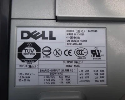 Для DELL SC1420 блок питания 670 блок питания 650W G1767 k2242 AA23390 NPS-650AB