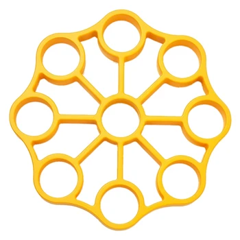 

One Yellow Silicone Egg Steaming Rack, Microwave Oven Grill, Pressure Cooker Egg Rack