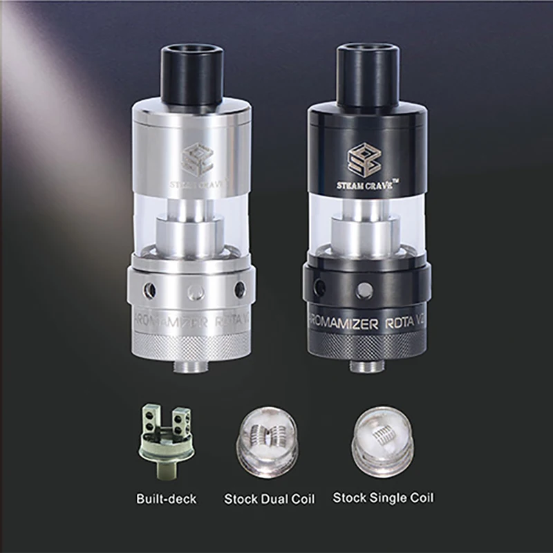 

Steam Crave Aromamizer V2 RDTA Tank 6ML Tank Atomizer Capacity 23mm Vape Atomizer for 510 Vape Box MOD VS Supreme RDTA