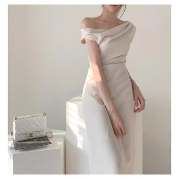

Summer Women Solid Color Elegant vestidos Business Party Bodycon Work Office Women Female Dress PP-102