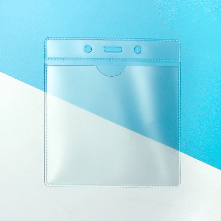 

Voltage PVC Dull Polish Card Holder Transparent Environmentally Friendly Soft Silcone Dual Card Slots Work Tag Bus Card Holder