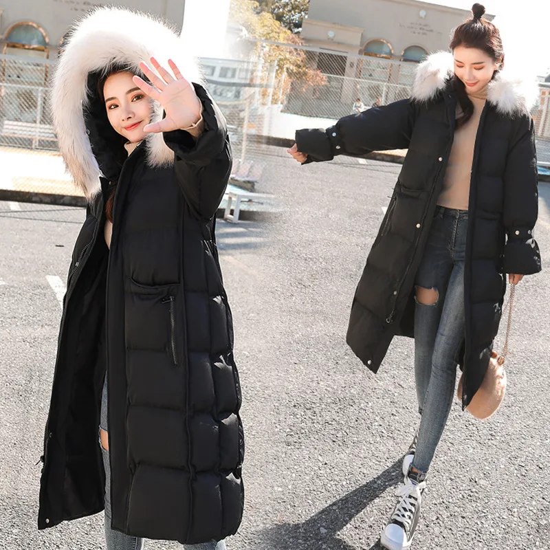 

Cotton-padded Clothes Women's Mid-length 2018 Winter New Style WOMEN'S Dress Korean-style Slim Fit Slimming down Jacket Cotton-p