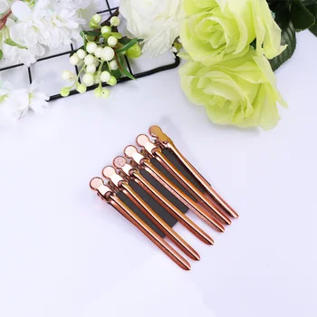 

24pcs Stainless Steel Duck Clips Hairdressing Sectioning Clips Styling Accessories for Home Barber Shop (Rose Gold)