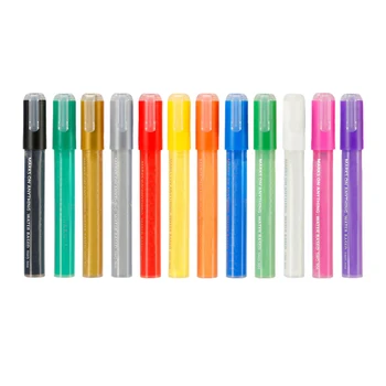 

12pcs/set 3-5mm Portable Acrylic Paint Pen Art Supplies Double Tip Easy Use School Stationery Home Marker Gift Quick Drying