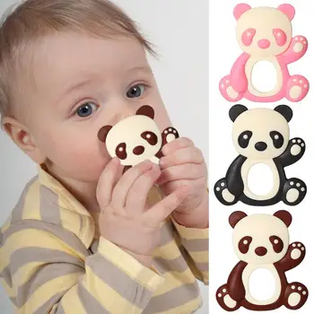 

Baby Silicone Teethers Cartoon Panda BPA Free Toy Infant Teething Pendant Toys Teether Silicone Beads DIY Necklace Making Toys