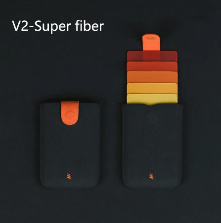 Новое поступление DAX V2 мини тонкий портативный держатель для карт, дизайнерский мужской кошелек градиентного цвета, 5 карт, короткий женский кошелек - Цвет: V2-Orange and Black