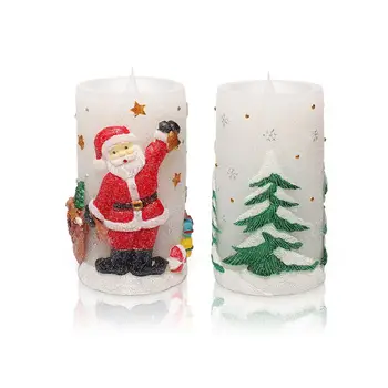 

Christmas Paraffin Lights Santa Claus Christmas Tree Lamp Hanging Lantern Decoration Night Light Desktop Decor Party Home Decor