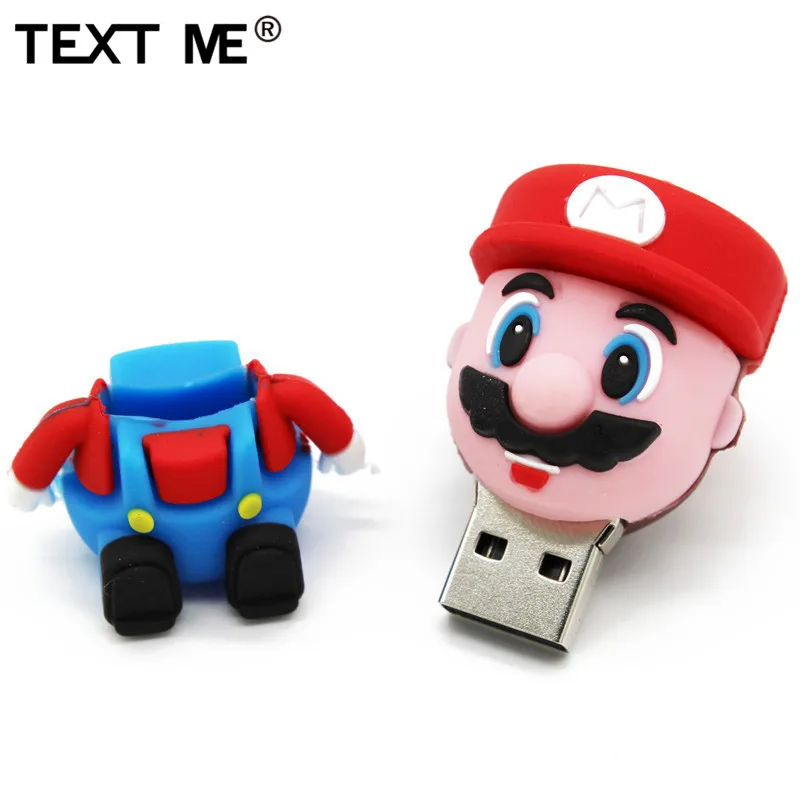Напиши мне мультфильм с рисунком Супер Марио, модель usb флэш-накопитель usb 2,0 4 GB/8 GB/16 GB/32 GB/64 Гб флешка, подарок Usb флешки