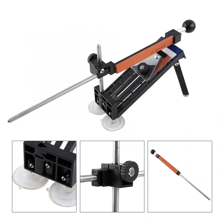 Professional Iron Steel Knife Sharpener Kitchen Sharpening Fix Fixed Angle Stones with 180# 400# 800# 1500# Diamond Bar | Дом и сад