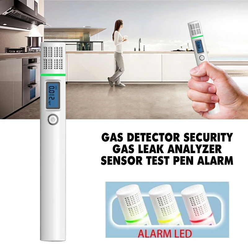Portable Natural Gas Detector Security Gas Leak Analyzer Sensor test Pen Alarm 