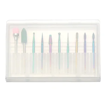 

1 Set of 10pcs Tungsten Steel Nail Cuticle Drill Head Professional Manicure Drill Grinding Head Kit