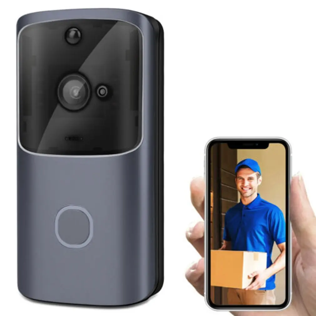 Wireless Smart WiFi Door Bell IR Video Visual Ring Camera Intercom Home Security Remote Intercom Video Alarm