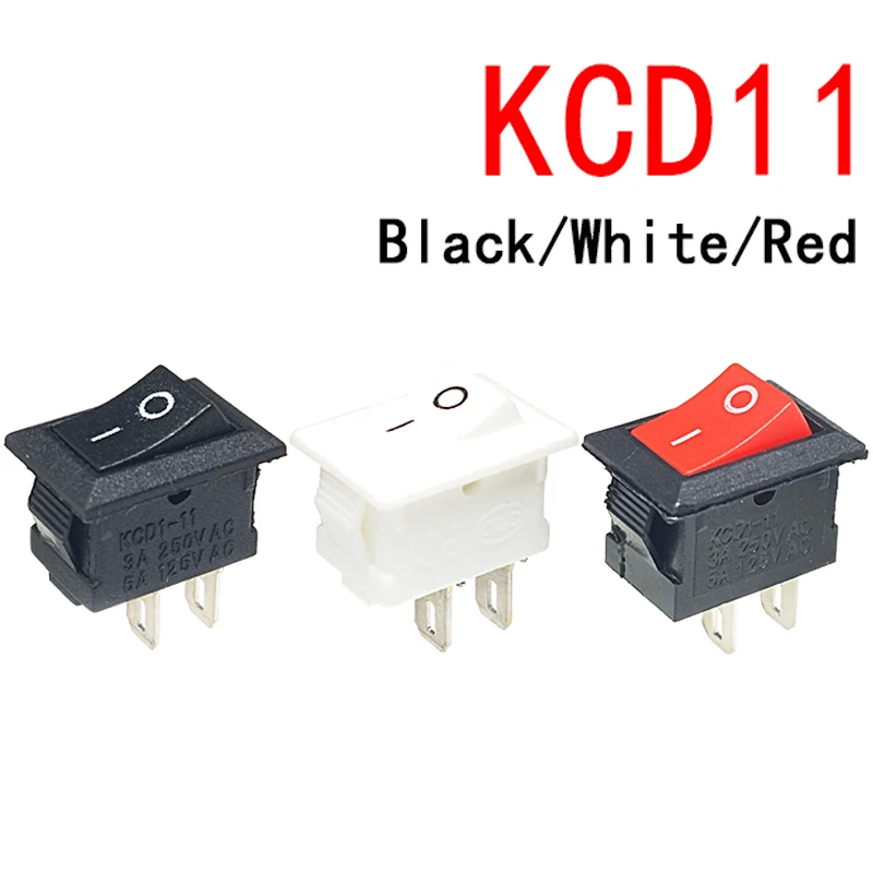 10pcs/lot 10*15mm SPST 2PIN ON/OFF G130 Boat Rocker Switch KCD11 3A/250V Car Dash Dashboard Truck RV ATV Home | Электронные