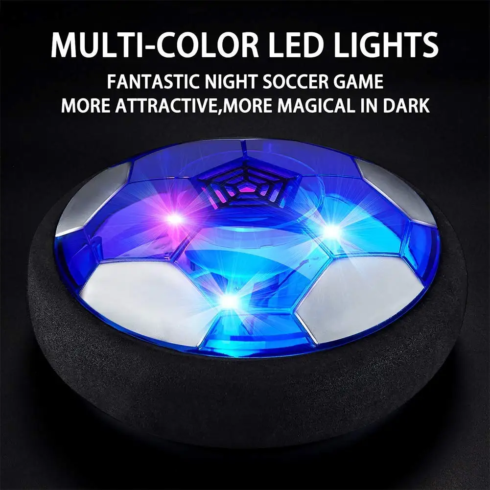 18cm Air Power Hover Soccer Ball Toys Rechargeable Air Soccer Indoor Floating Soccer Ball with LED Light Christmas Gift for Kids