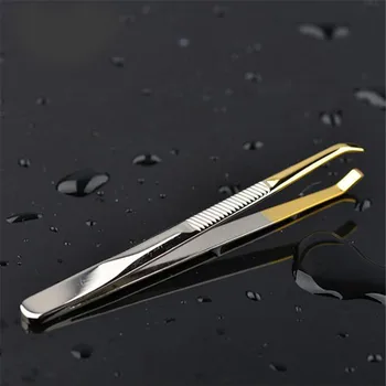 

1PC Eyebrow Tweezer Stainless Steel Slant Tip Eyes Tweezer Clip For Face Hair Removal Make Up Tools Pince A Epiler