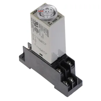 

Delay Timer 0-60Min H3Y-2 DC12V DC24V AC110V AC220V Time Relay with PYF08A 8pin Base Mini Time Relay